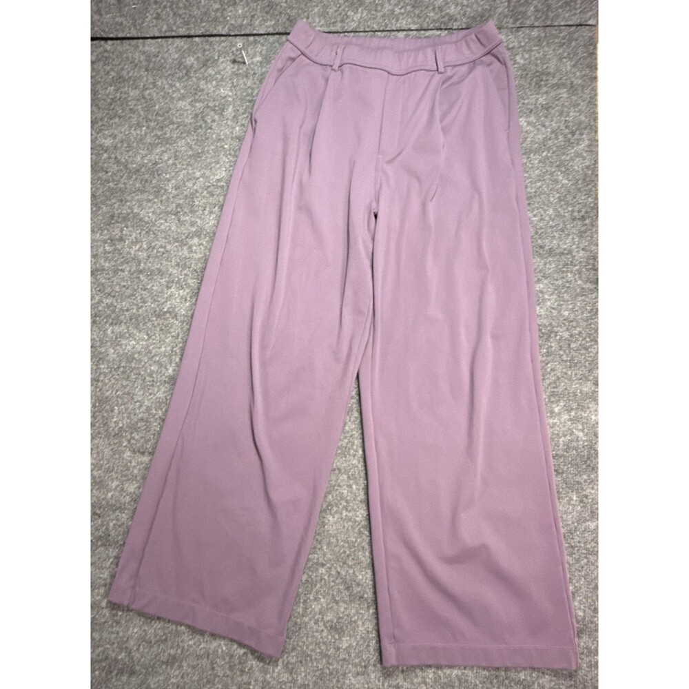 Halara Wide Leg Pants Purple Flowy High Rise Stretch Trouser Womens M or L